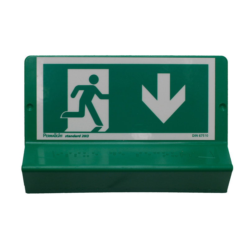 Signalisation sortie de secours en braille