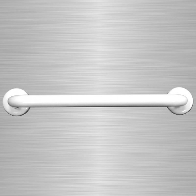 Barres d'appui droites inox blanches