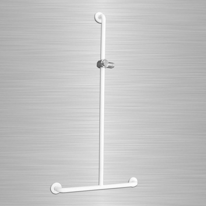 Mains courantes inox blanches pour salle de bain